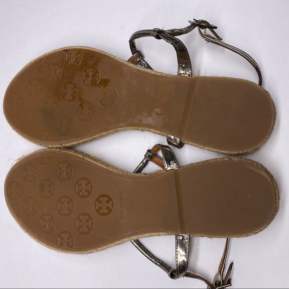 Tory Burch Silver Miller Logo Thong Sandal - Picture 6 of 6